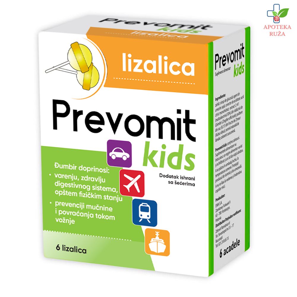 Prevomit Kids lizalice protiv mučnine 6 komada