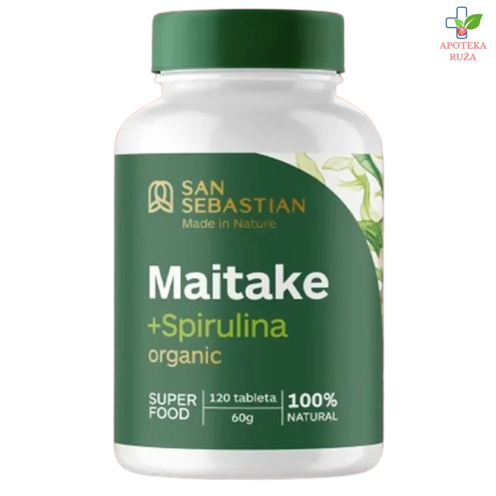 San Sebastian Maitake + Spirulina Organic 120 tableta