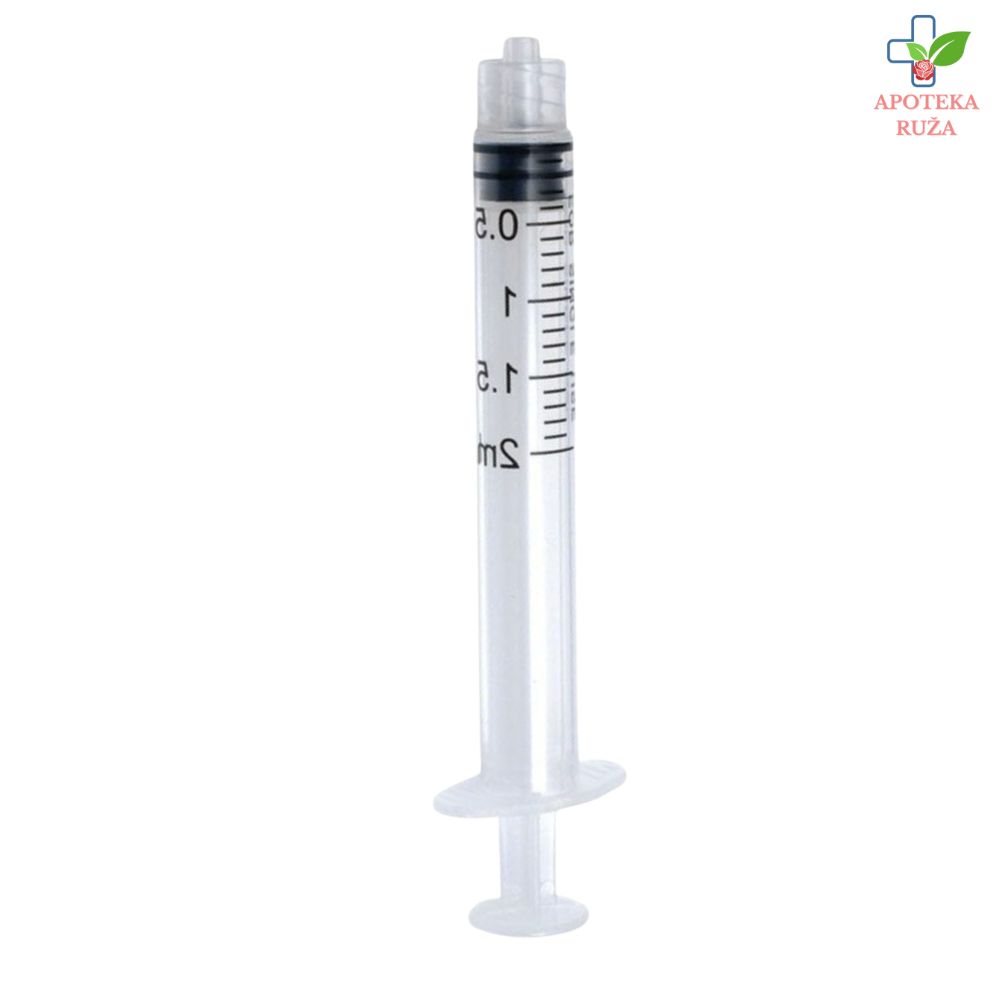 Špric 2ml sterilni trodelni sa gumom sa navojem (LUER LOCK) 1 komad