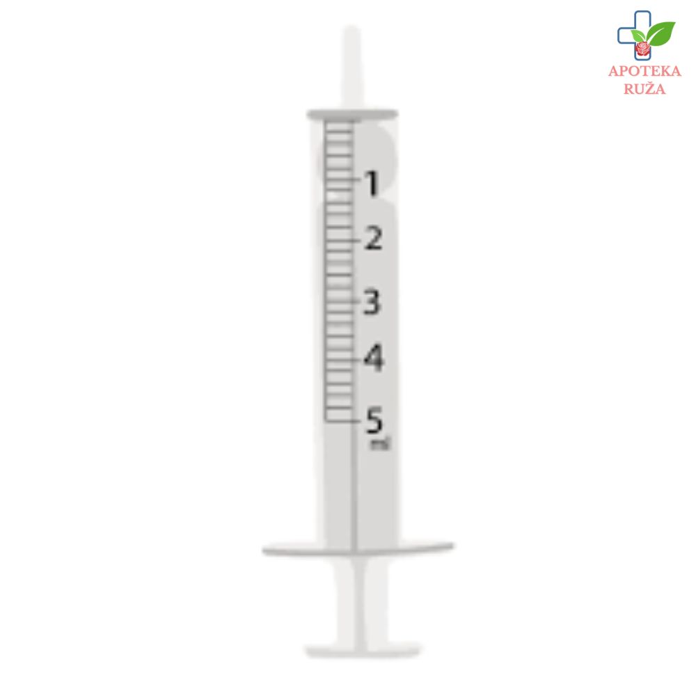 Špric 5ml sterilni dvodelni bez gume 1 komad