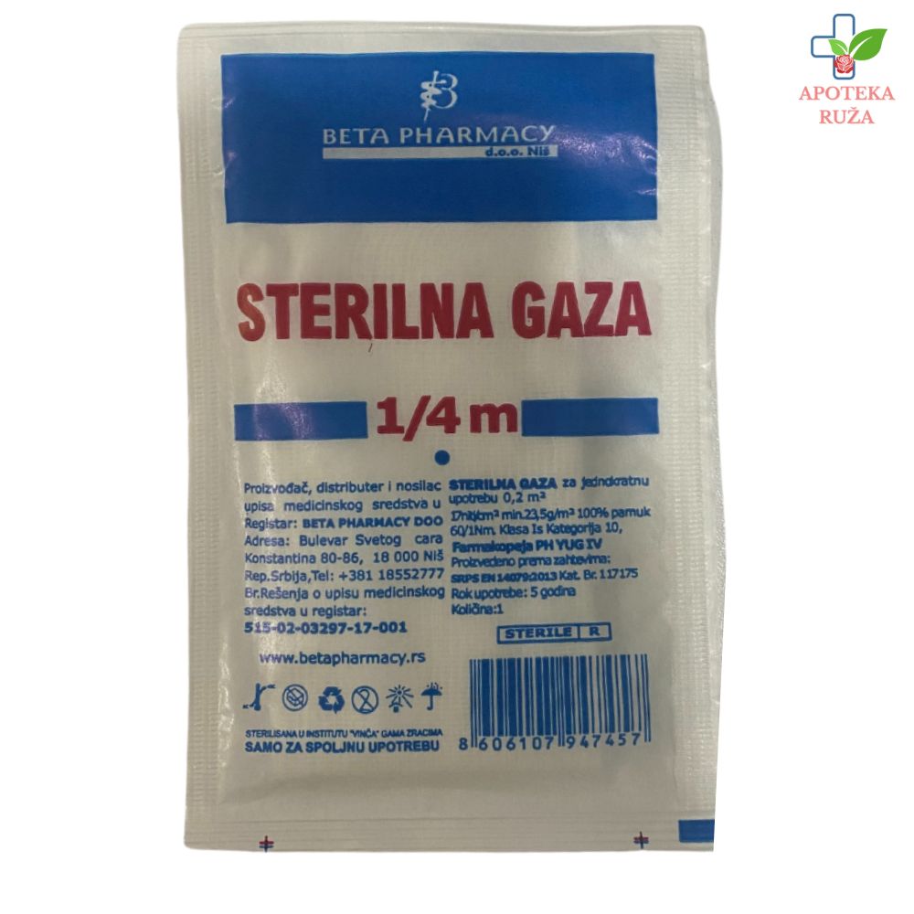 Sterilna gaza 1/4m Beta 1 komad
