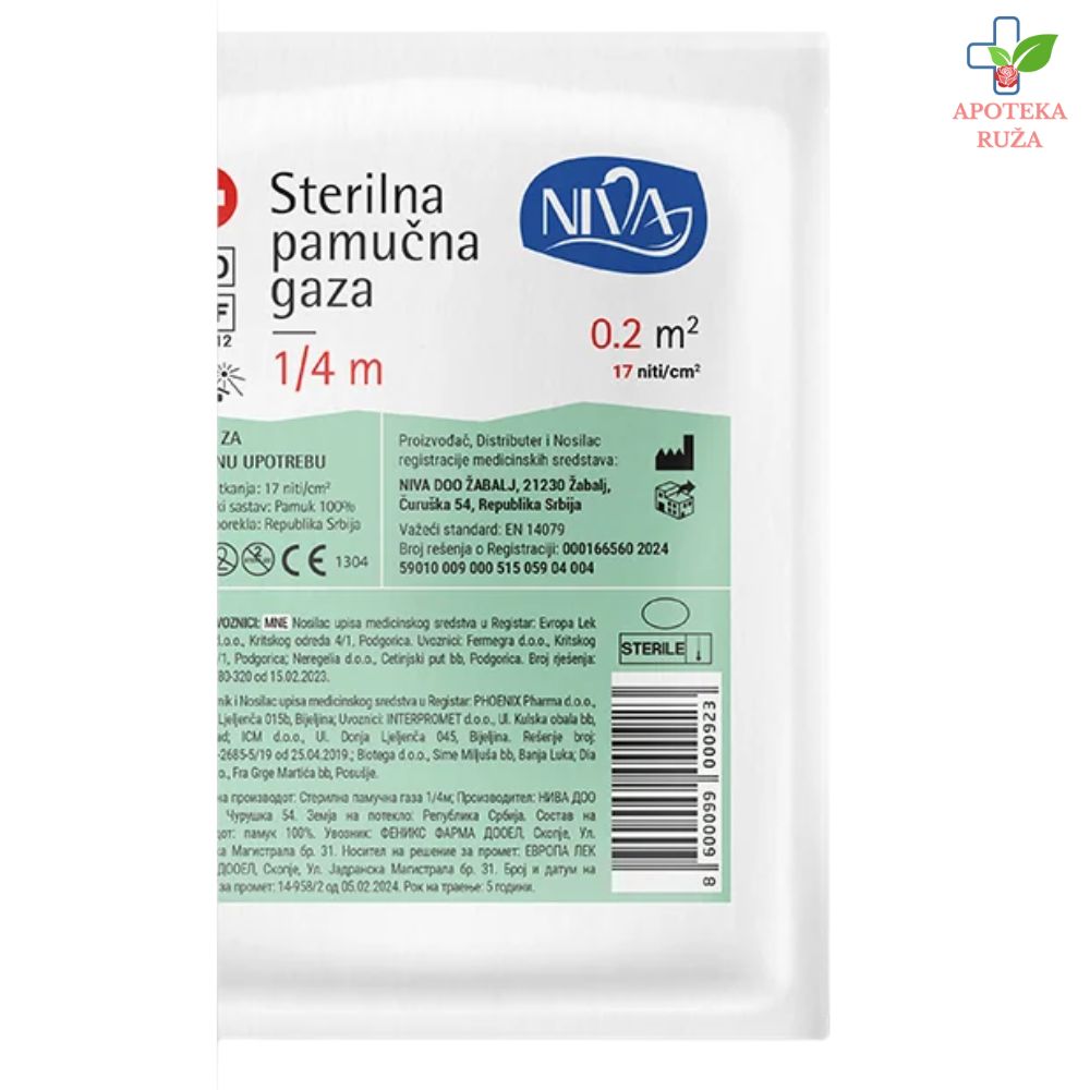 Sterilna gaza 1/4m Niva 1 komad