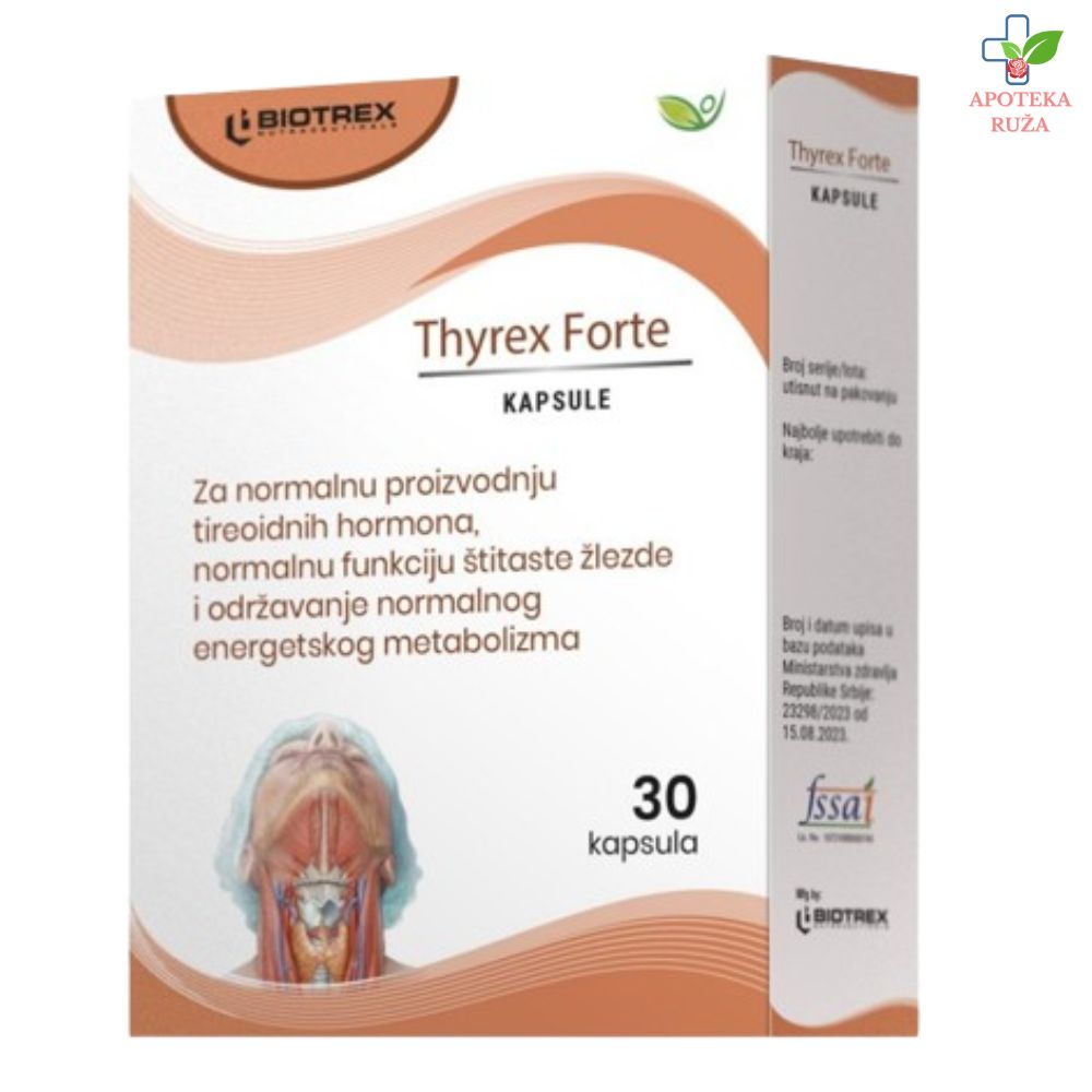 Thyrex Forte za pravilno funkcionisanje štitne žlezde 30 kapsula
