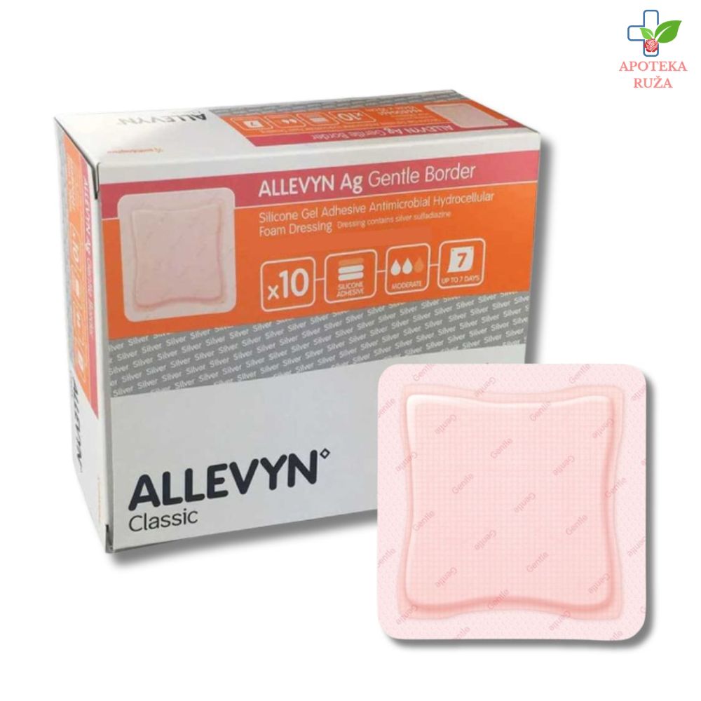 Allevyn Ag Gentle Border obloga za rane 12,5cm x 12,5cm 1 komad