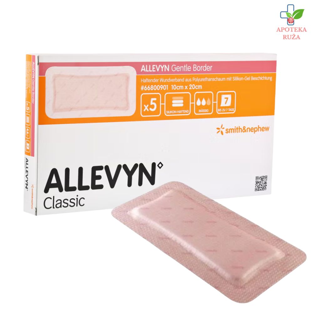 Allevyn Gentle Border obloga za rane 10cm x 20cm 1 komad