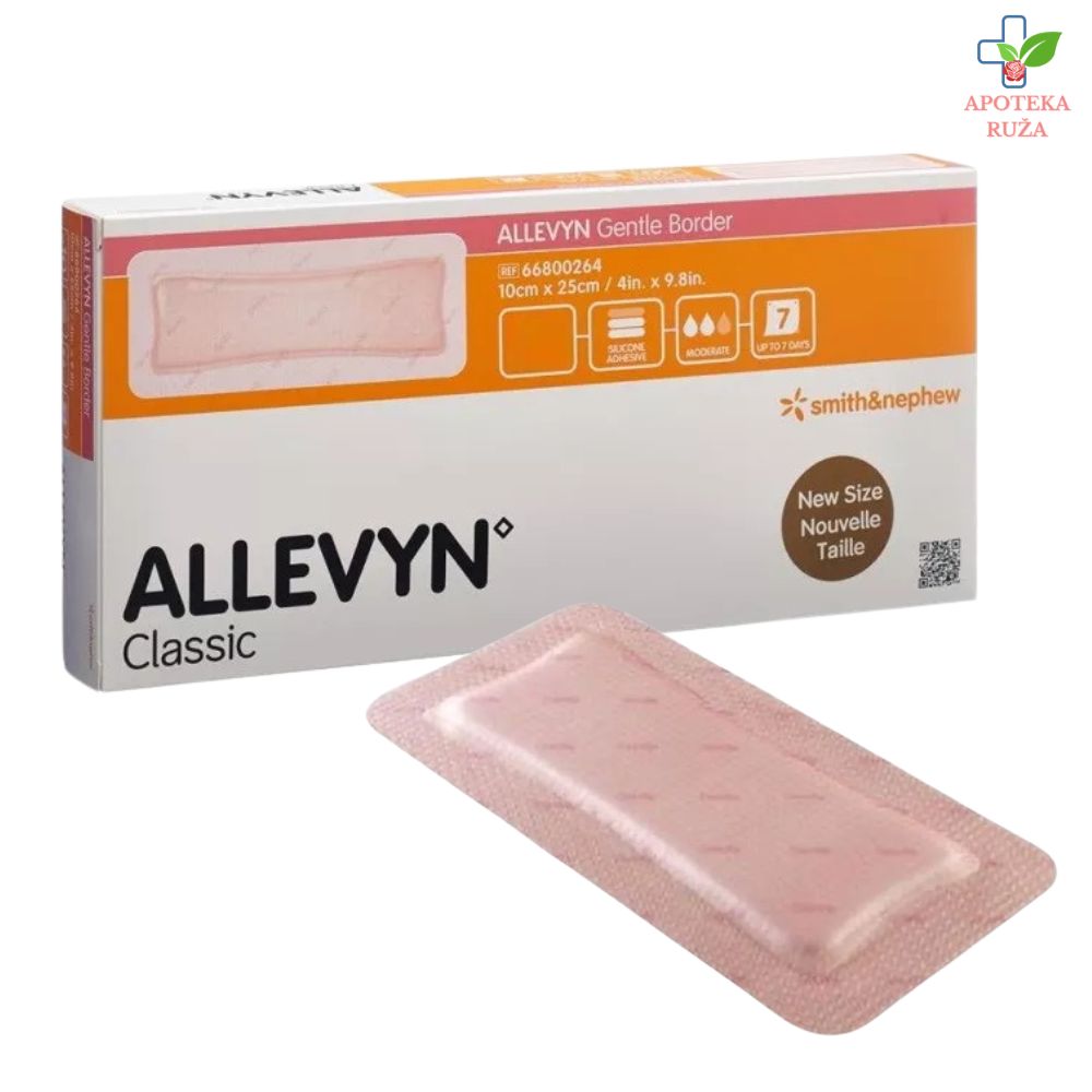 Allevyn Gentle Border obloga za rane 10cm x 25cm 1 komad