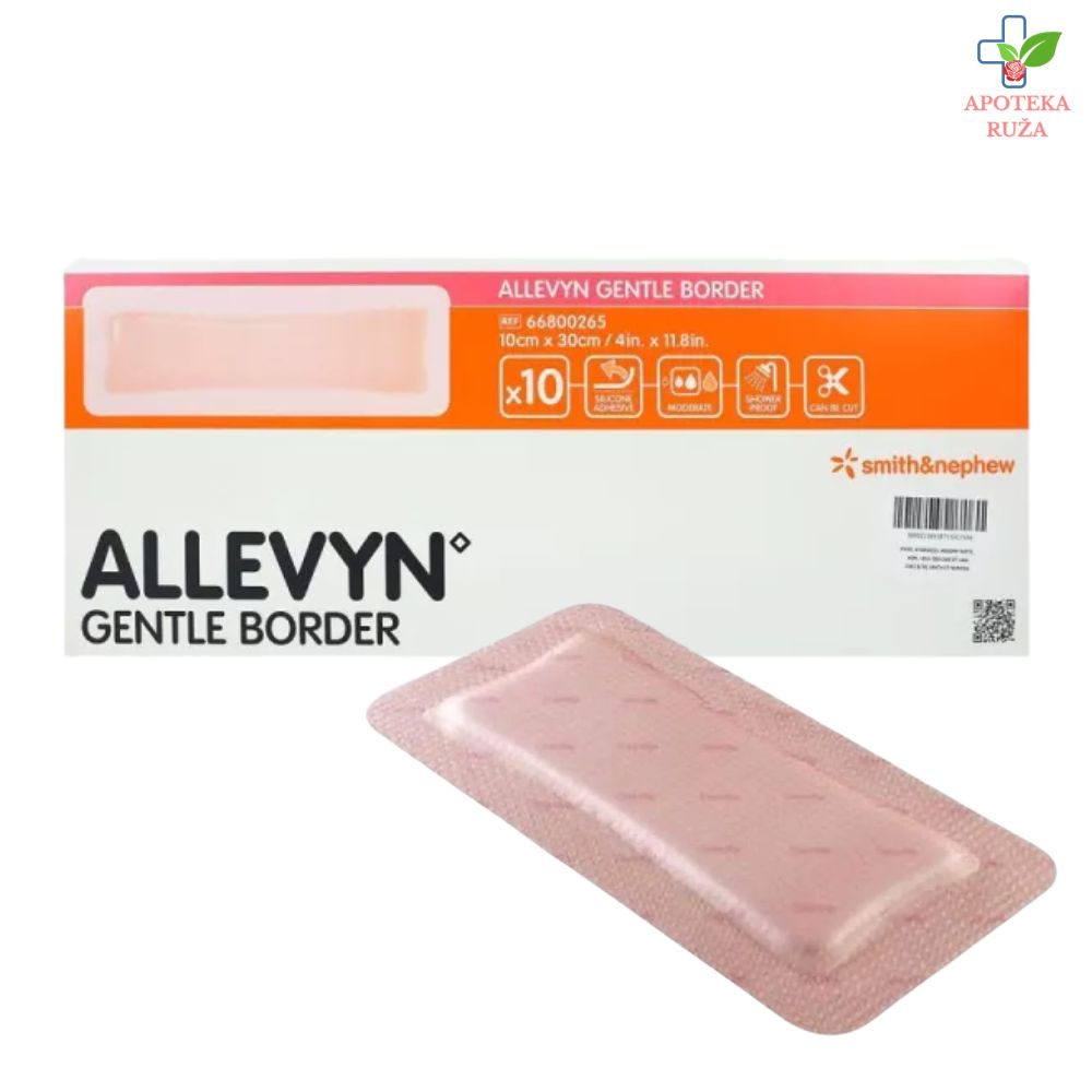 Allevyn Gentle Border obloga za rane 10cm x 30cm 1 komad