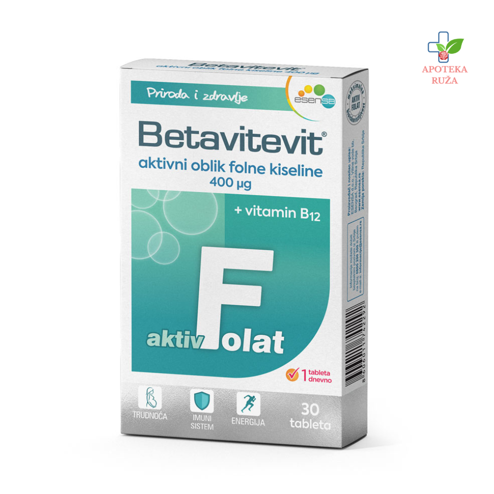 Betavitevit Folna 400 sa B12 30 kapsula