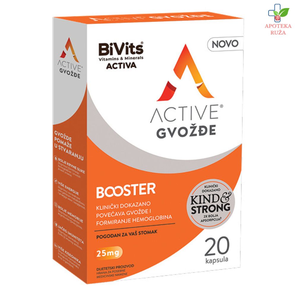 BiVits ACTIVA Active Gvožđe Booster 20 kapsula