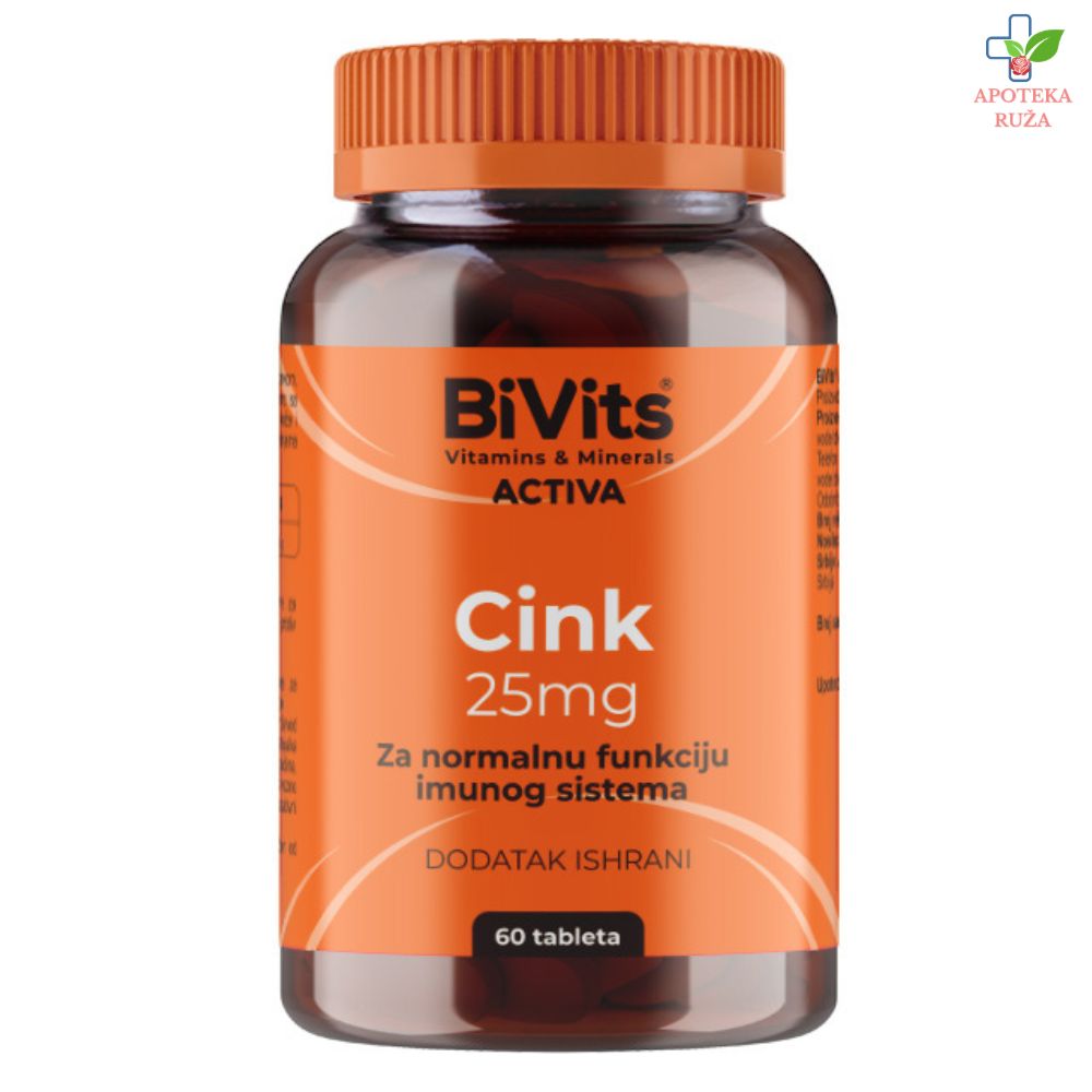 BiVits ACTIVA Cink 25 mg 60 tableta