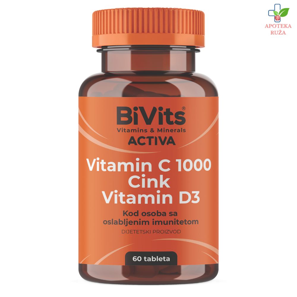 BiVits ACTIVA Vitamin C 1000 Cink Vitamin D3 1000 60 tableta
