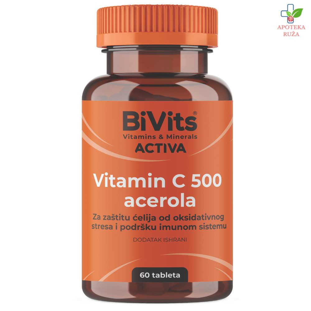 BiVits ACTIVA Vitamin C 500 Acerola 60 tableta