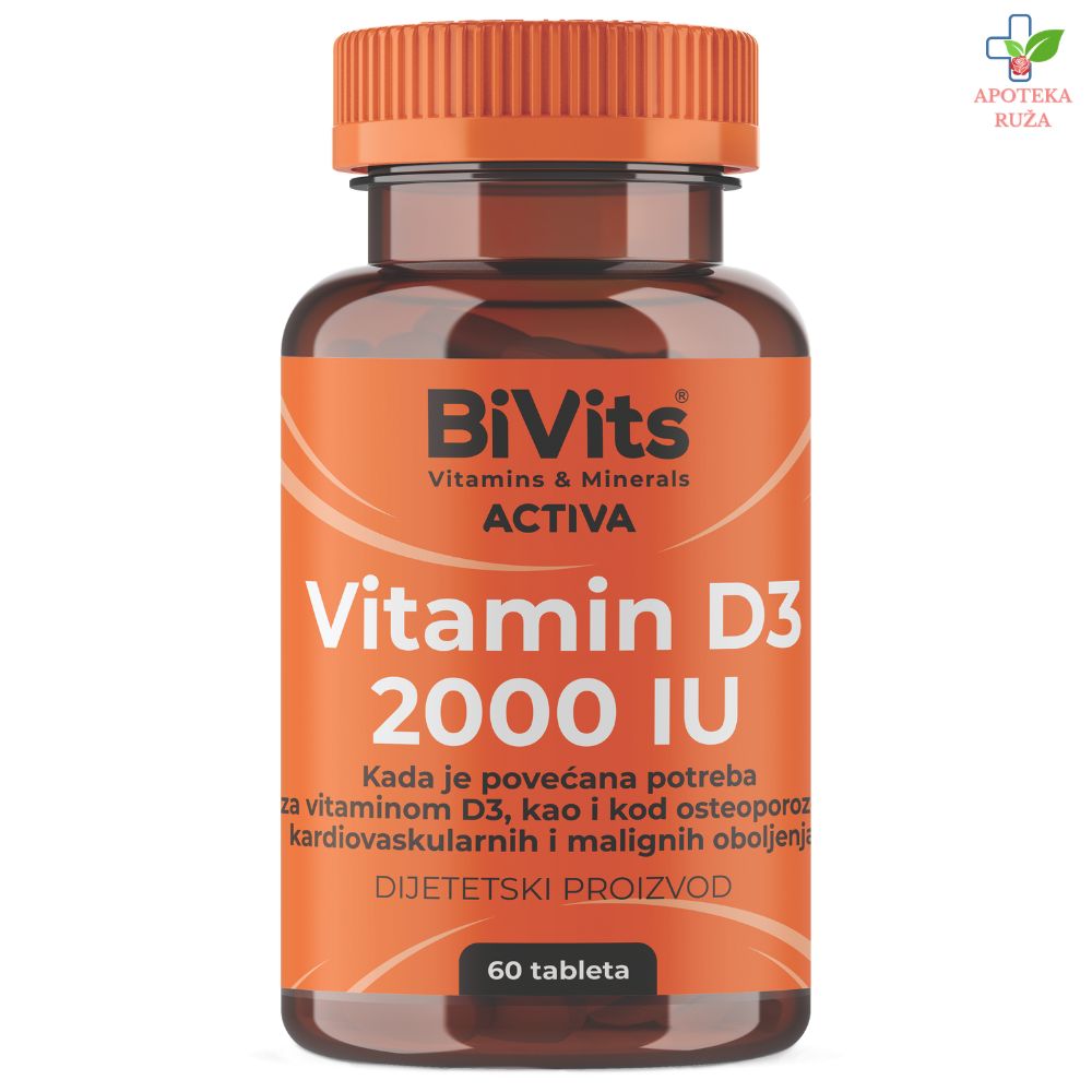 BiVits ACTIVA Vitamin D3 2000IU 60 tableta
