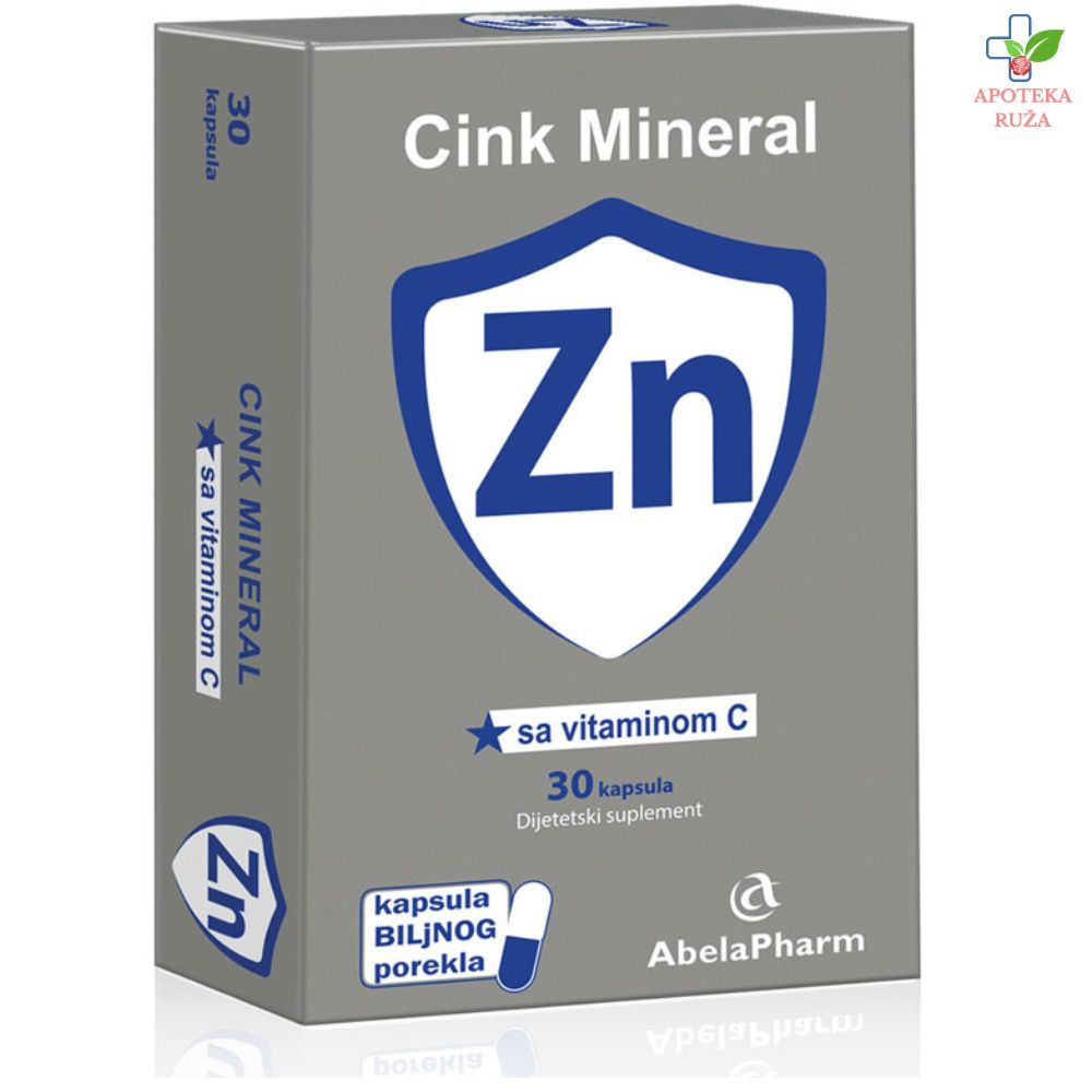 Cink Mineral Zn sa vitaminom C 30 kapsula Abela Pharm