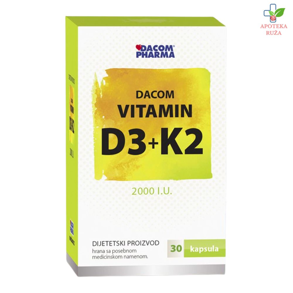 Dacom Vitamin D3 2000IU+K2 6mcg 30 kapsula