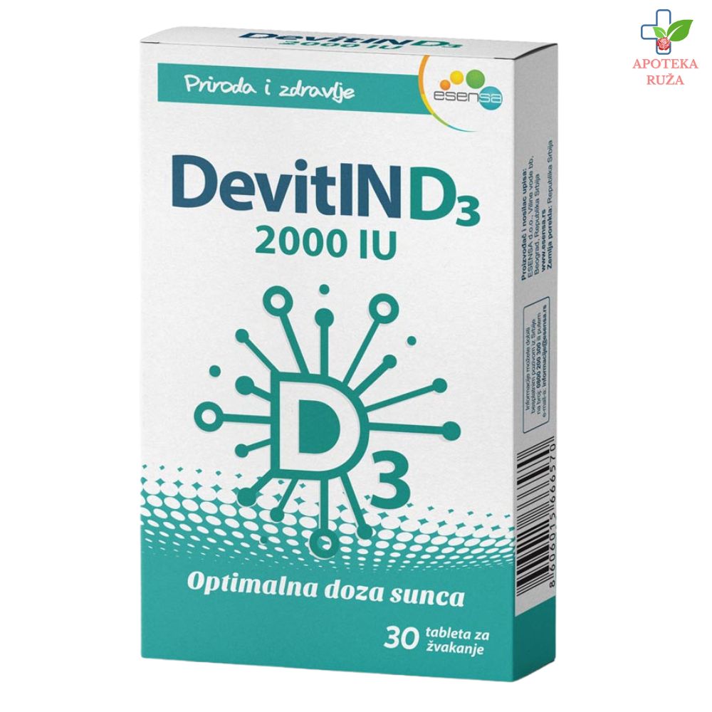 Devitin D3 2000IU tablete za žvakanje 30 komada