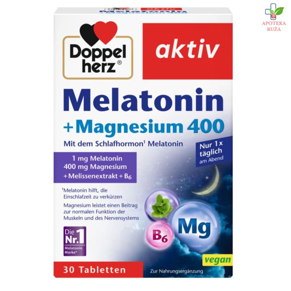 Doppelherz Aktiv Melatonin + Magnezijum 400 30 tableta