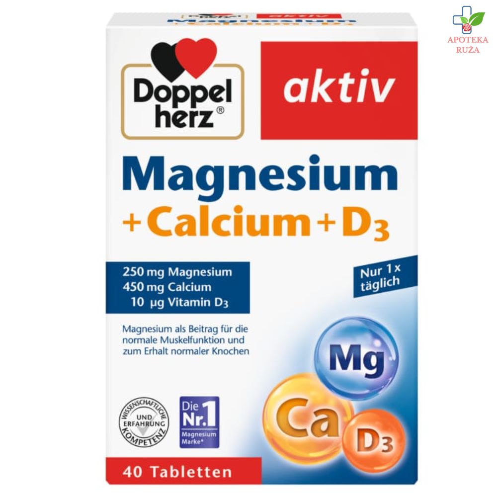 Doppelherz Aktiv Mg+Ca+D3 40 tableta