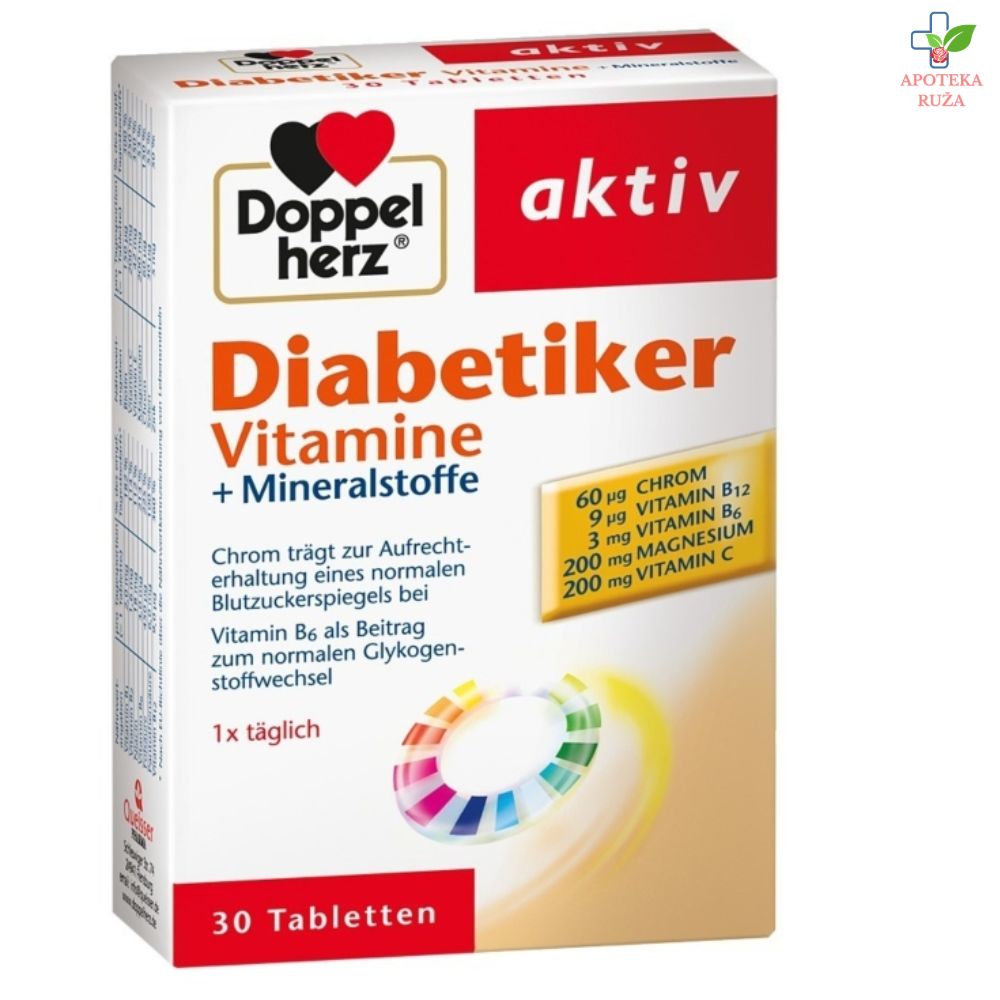 Doppelherz Aktiv Vitamini i Minerali za dijabetičare 30 tableta