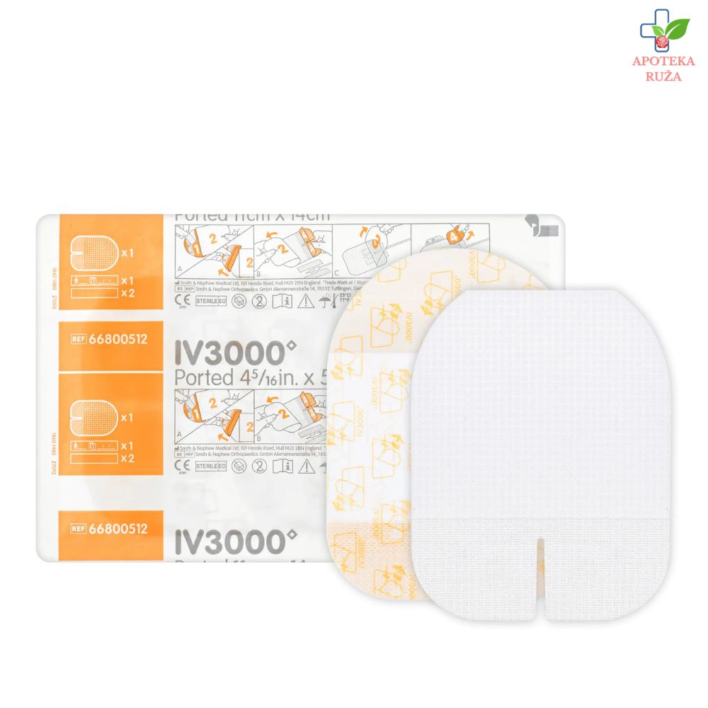 Flaster za fiksiranje periferno umetnutog centralnog venskog katetera IV 3000 PORTED 11cm x 14cm 1 komad