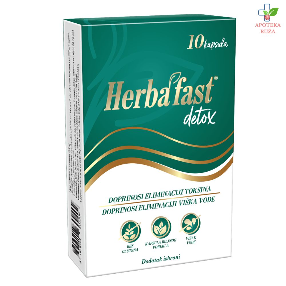Herbafast Detox za mršavljenje 10 kapsula