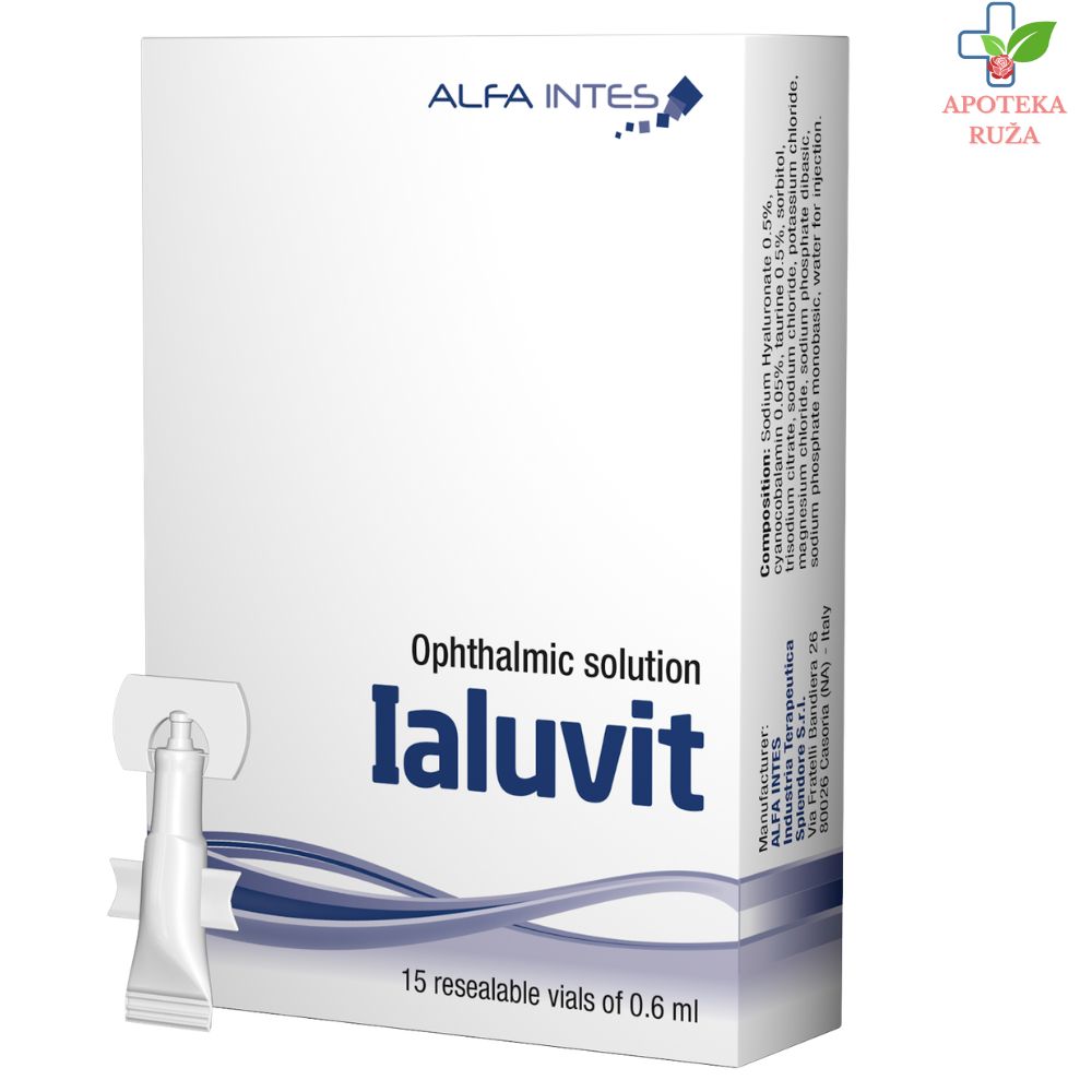 Ialuvit kapi za oči za terapiju suvog oka 15 x 0,6ml