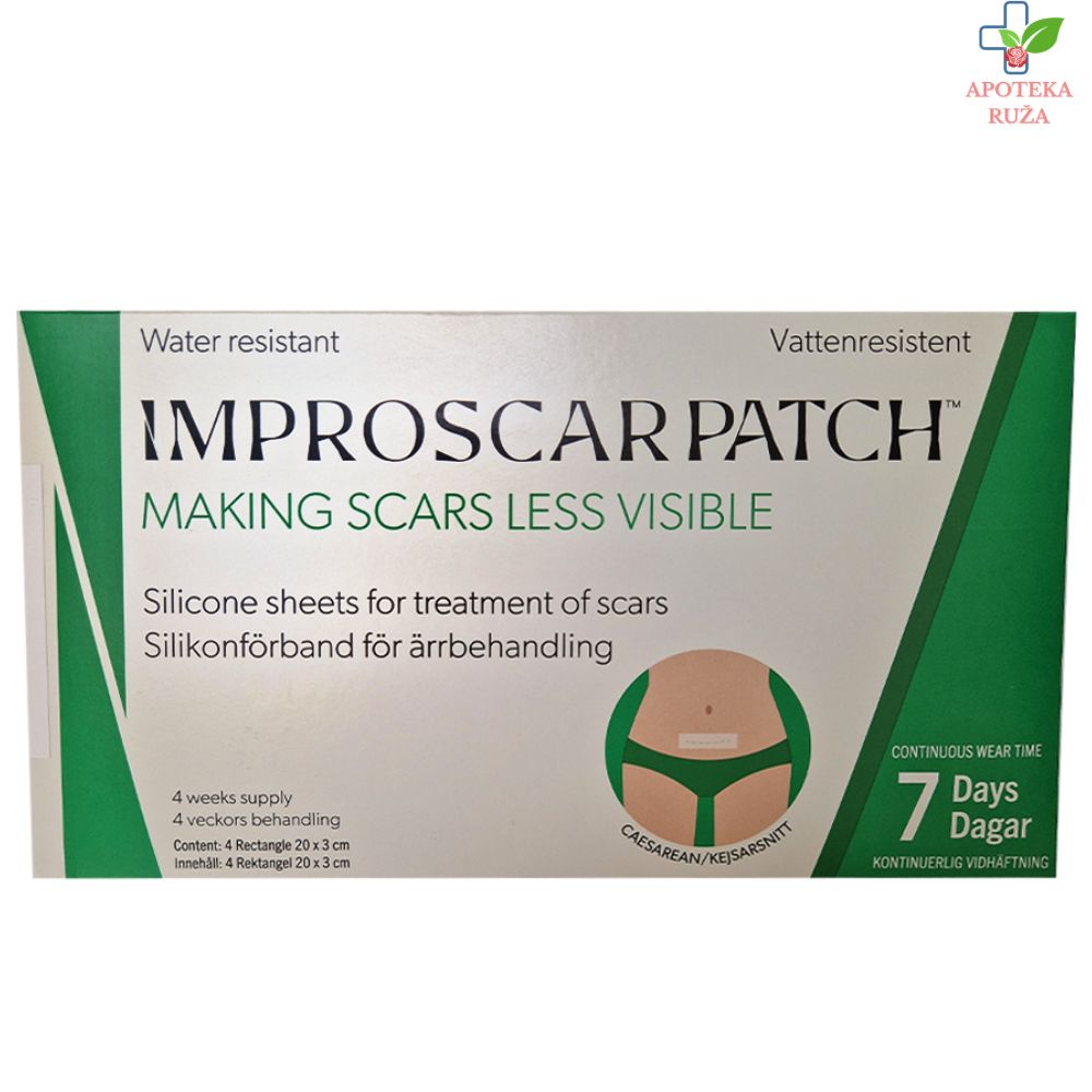 Improscar flasteri protiv ožiljaka Caesarean 3x20cm 4 komada (za tretman CARSKOG REZA od 4 nedelje)