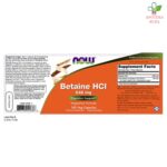 NOW Betain HCl 648mg 120 kapsula