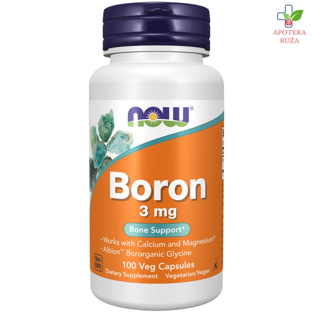 NOW Boron za jake kosti 3mg 100 kapsula