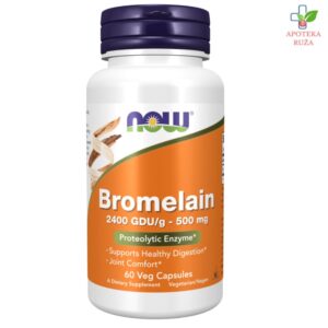 NOW Bromelain protiv otoka, upale i bola 500mg 60 kapsula