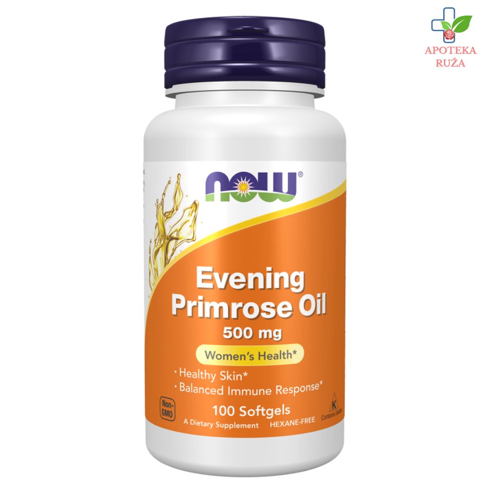 NOW Evening Primrose Oil 500 mg (Ulje žutog noćurka) protiv simptoma menopauze 100 softgel kapsula