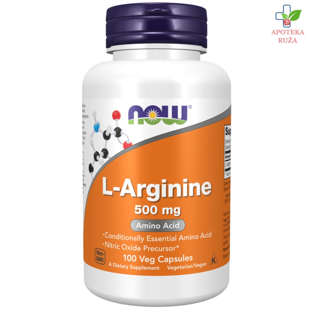 NOW L-Arginine 500 mg 100 kapsula