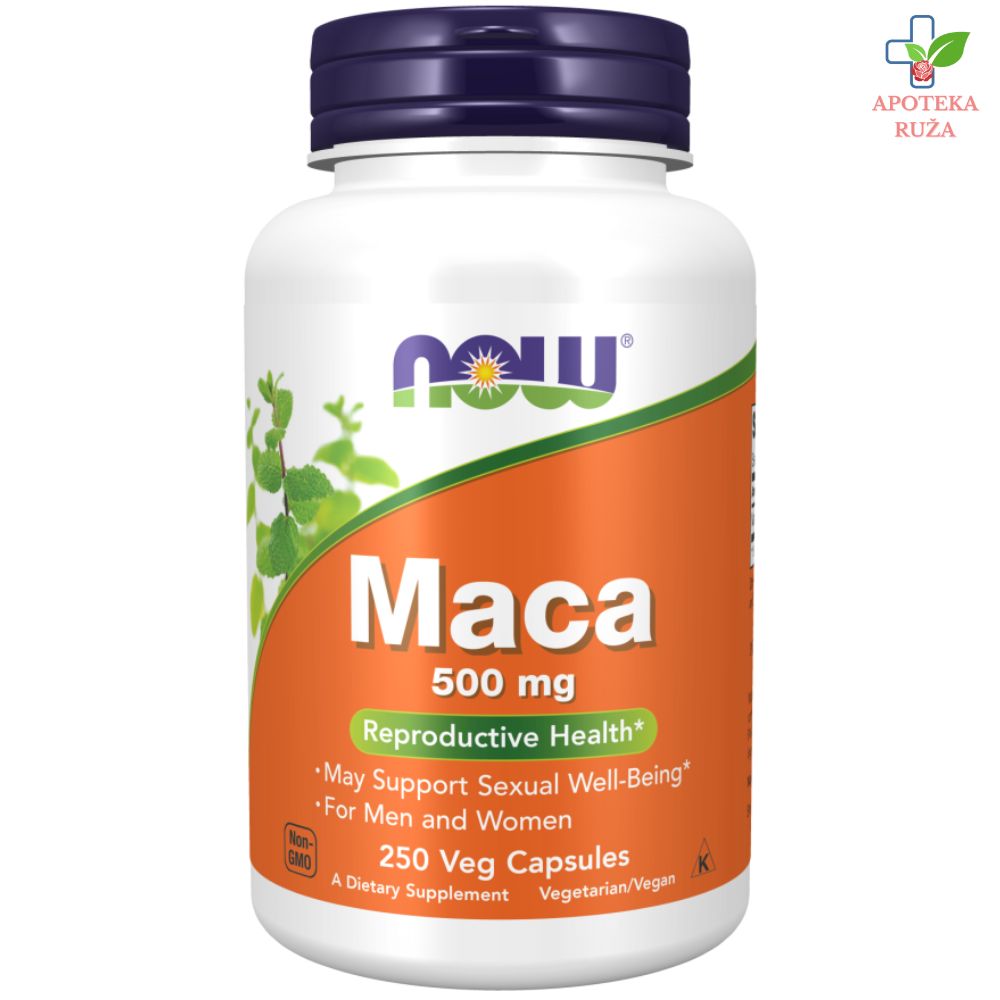 NOW MACA za hormonski balans i podršku seksualnoj funkciji muškaraca i žena 500mg 100 kapsula