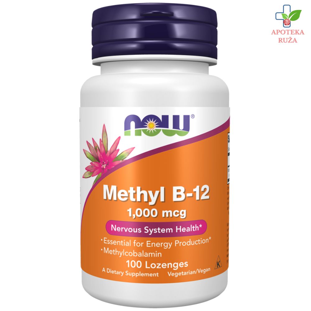 NOW Methyl B12 1000 mcg 100 lozengi
