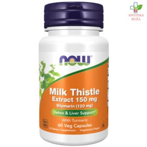 NOW Milk Thistle Extract (Silymarin) za čišćenje jetre 150mg 60 kapsula
