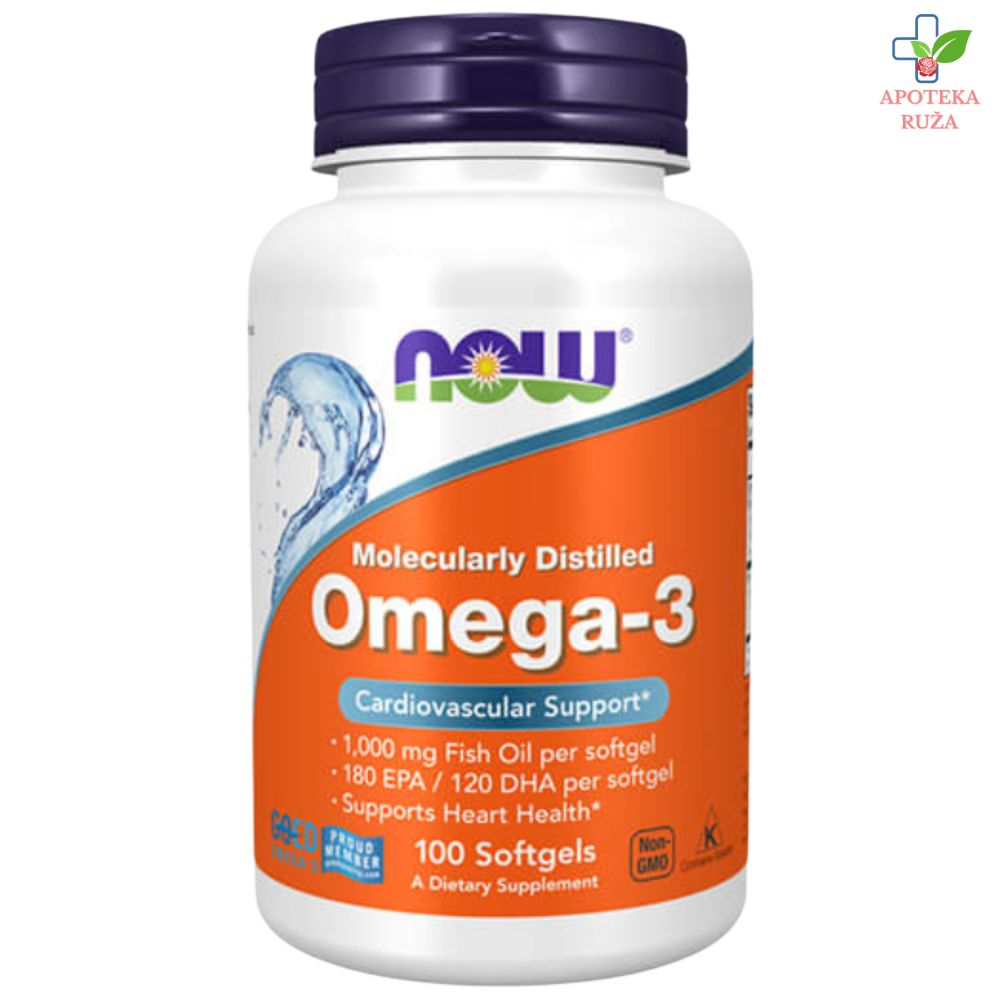NOW Omega-3 1000mg 100 softgel kapsula
