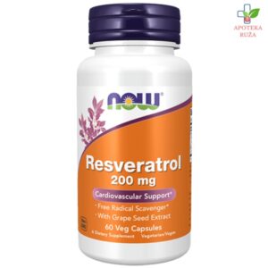 NOW Resveratrol 200mg 60 kapsula