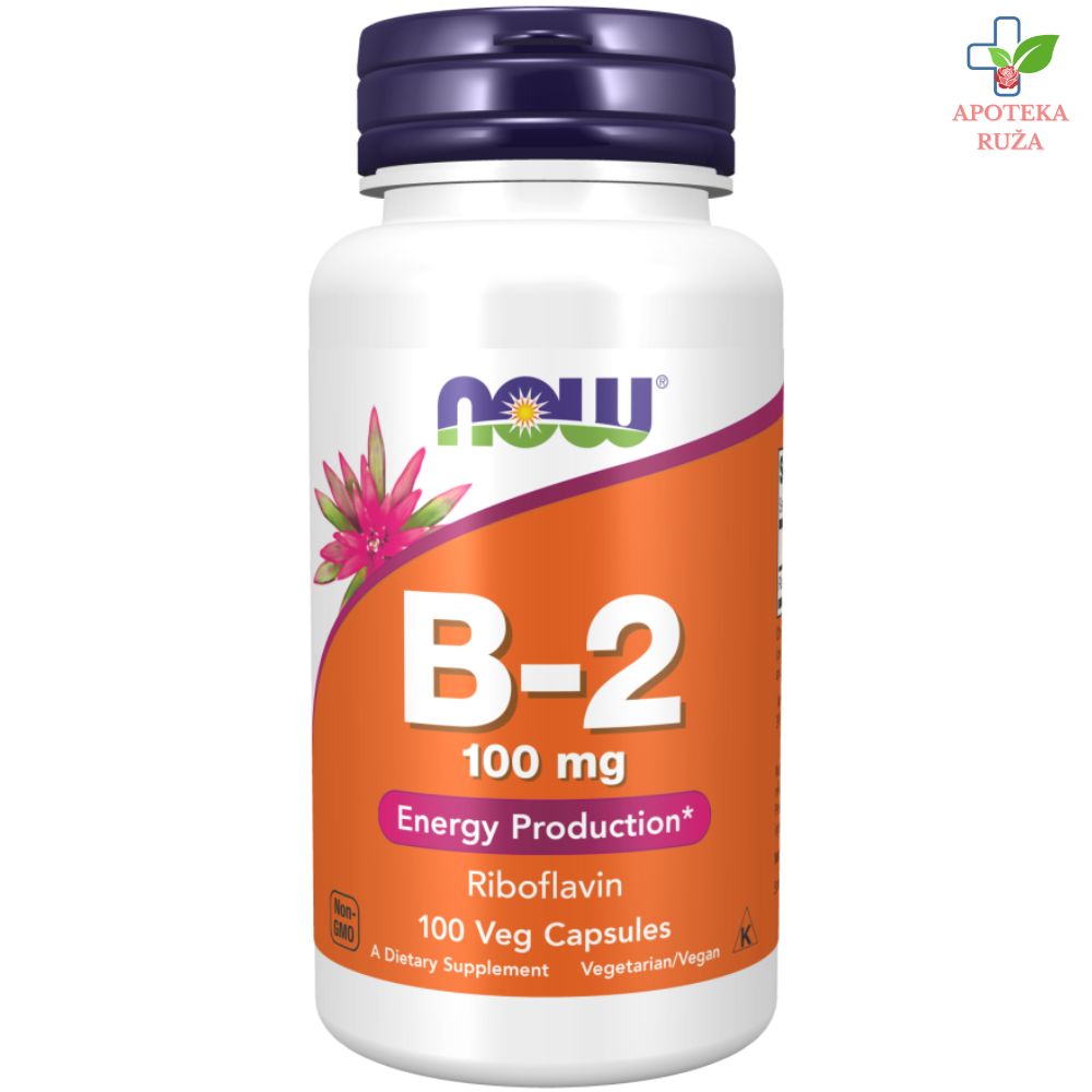 NOW Vitamin B2 100mg 100 kapsula