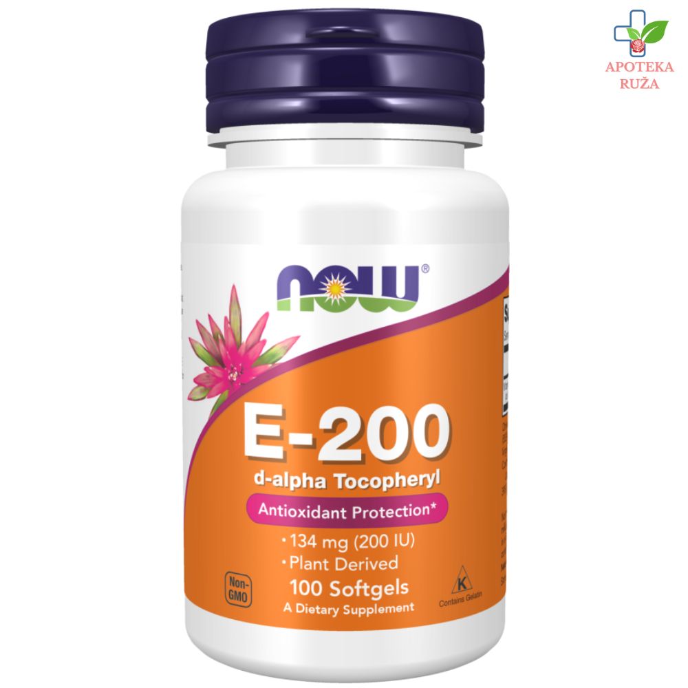 NOW Vitamin E 200IU 100 softgel kapsula