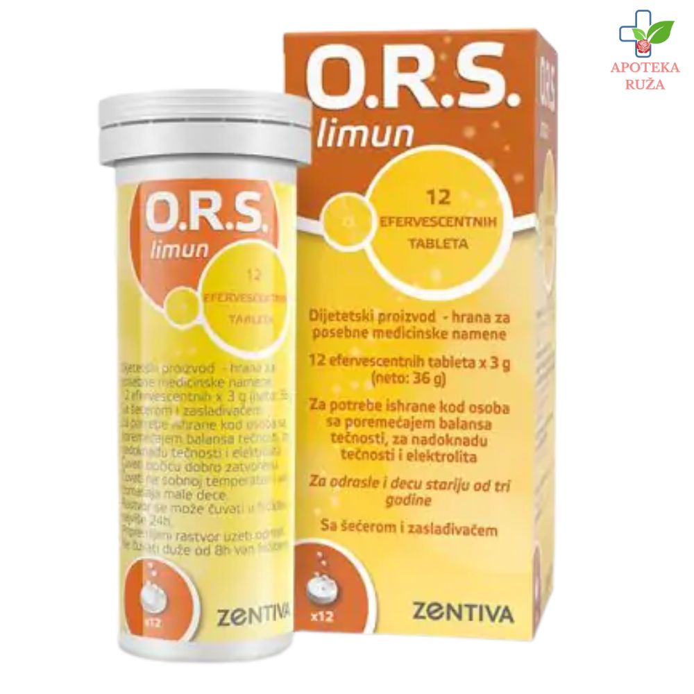ORS za rehidrataciju ukus limun 12 šumećih tableta