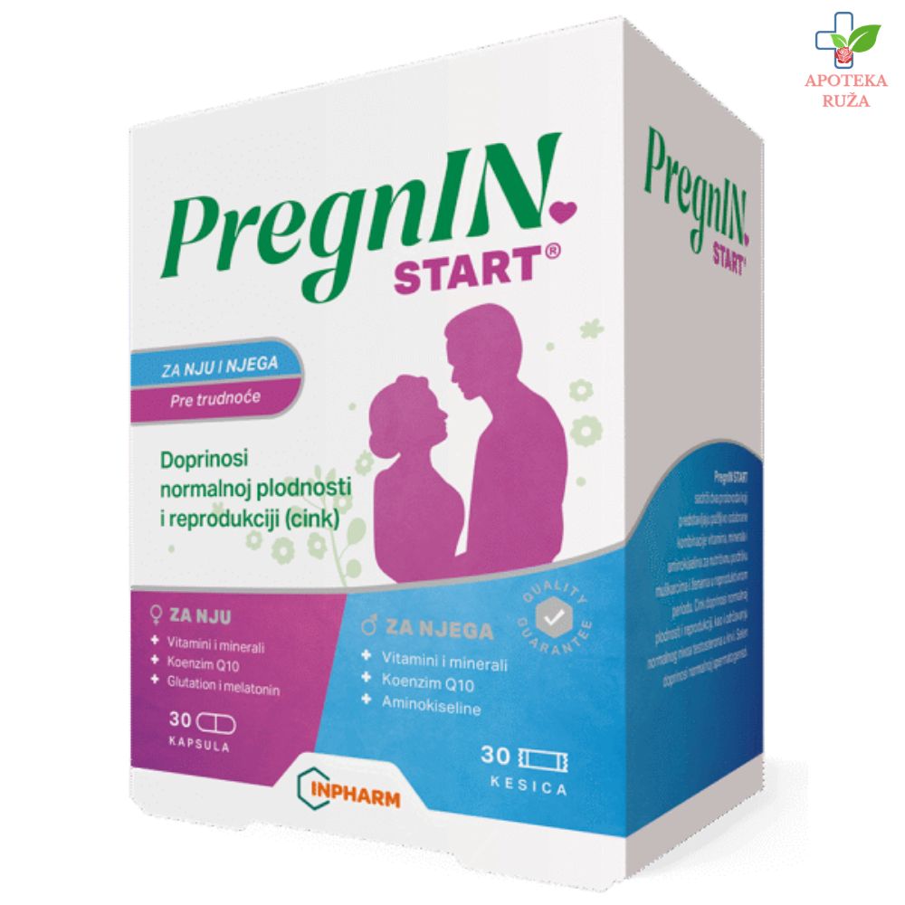 Pregnin Start za bolju reproduktivnu sposobnost muškaraca i žena 30 kapsula + 30 kesica