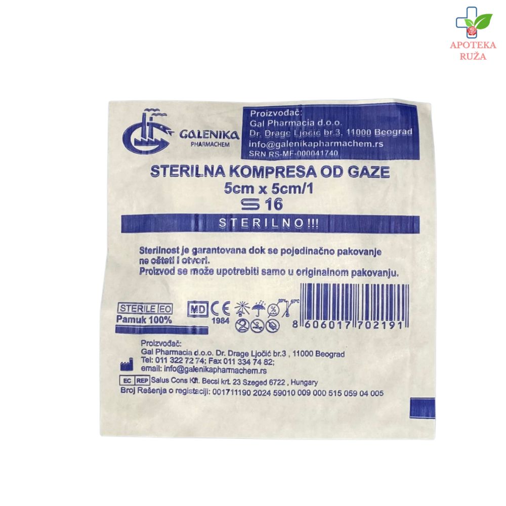 Sterilna kompresa 5cmx5cm Galenika 1 komad
