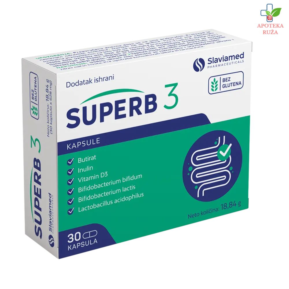 Superb 3  protiv nervoznih creva 30 kapsula