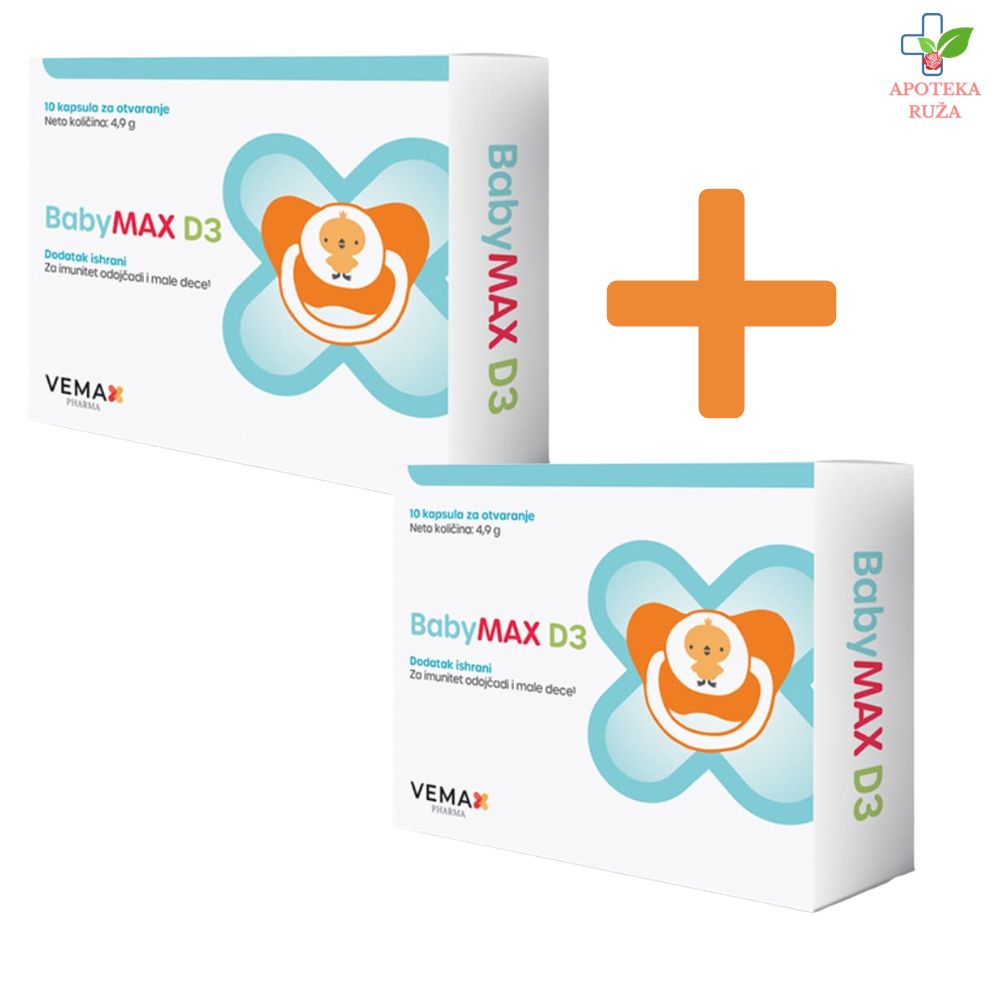 Babymax D3 10 kapsula 1+1 GRATIS