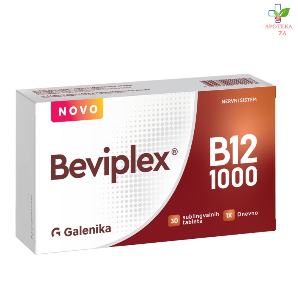 Beviplex B12 1000mcg 30 sublingvalnih tableta