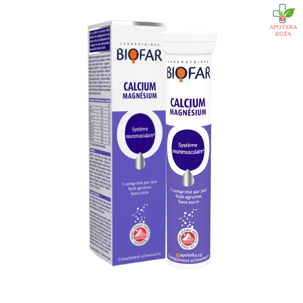 Biofar Kalcijum i Magnezijum 20 šumećih tableta