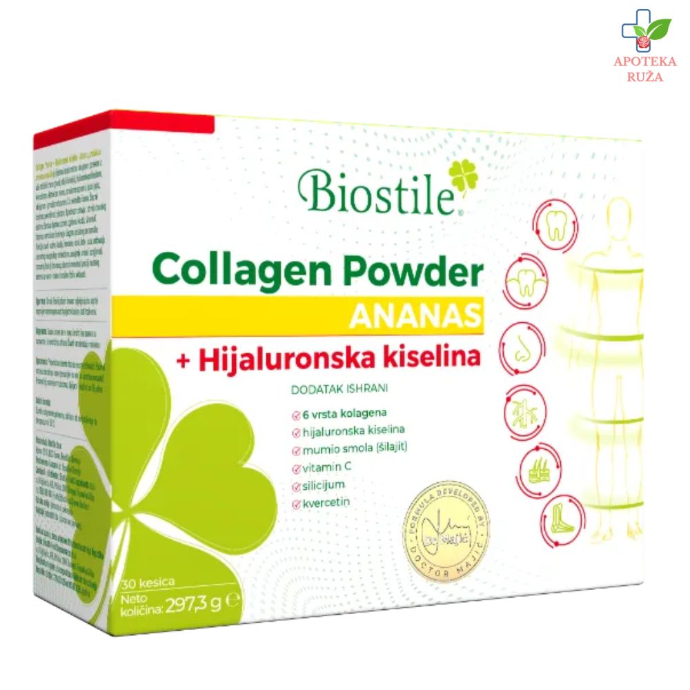Biostile Collagen Ananas 30 kesica BEZ ŠEĆERA
