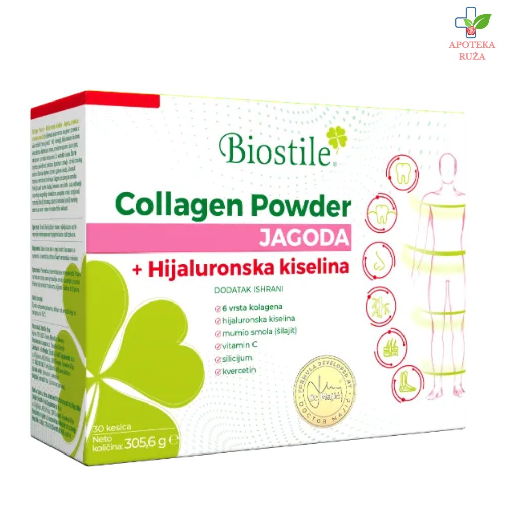 Biostile Collagen Jagoda 30 kesica BEZ ŠEĆERA