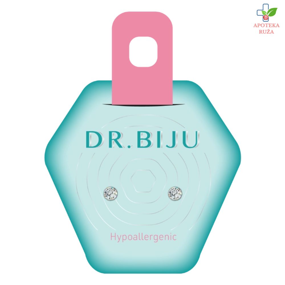 DR.BIJU minđuše Xiri 3,3mm Crystal