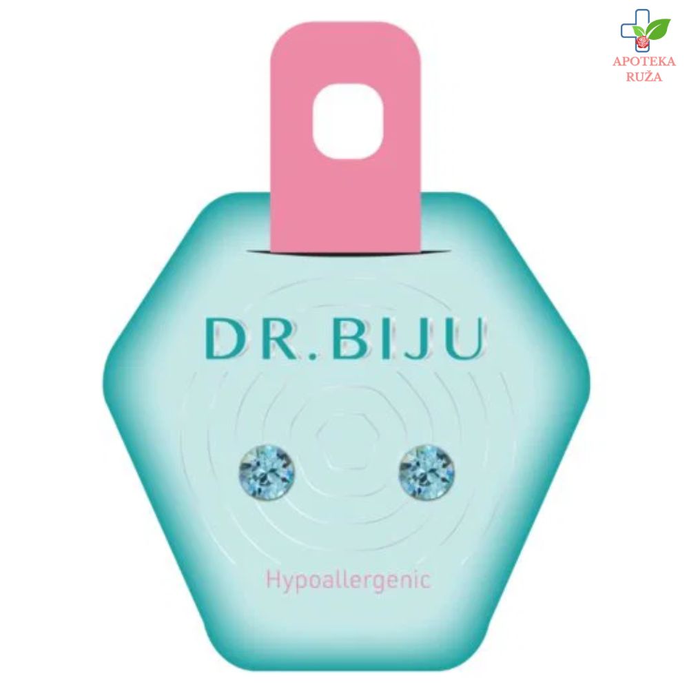 DR.BIJU minđuše Xiri 5,3mm Aquamarine